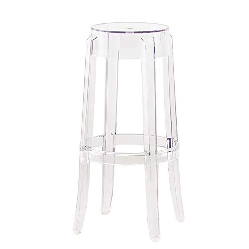 ZXWNB Sgabello da Bar Trasparente Alto 28,5 cm,Trasparente,