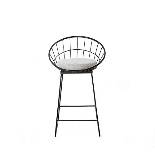ZYCW Sgabelli da Bar, Alta Sedia da Cucina Stile Industriale Rivestimento Gambe Metallo con Schienale, per Cucina Soggiorn...