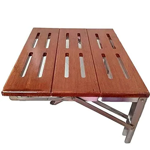 ZYQDRZ Sgabello da Bagno Muro, Sgabello da Bagno Pieghevole Legno, Sedia da Doccia Muro, Impermeabile E Impermeabile