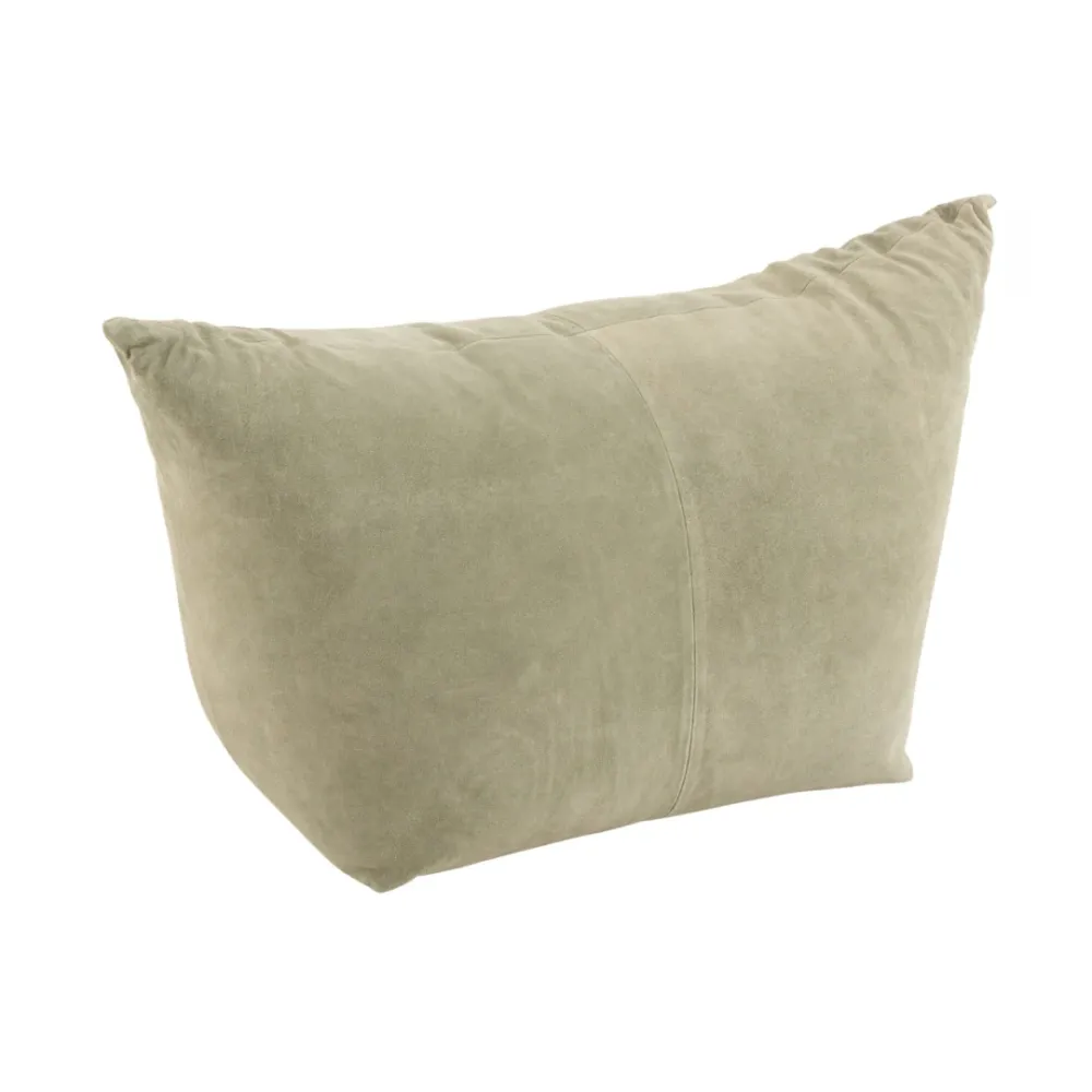 Pouf Poltrona Sacco Velluto Effetto Scamosciato Colore Verde h 54 cm - Ava