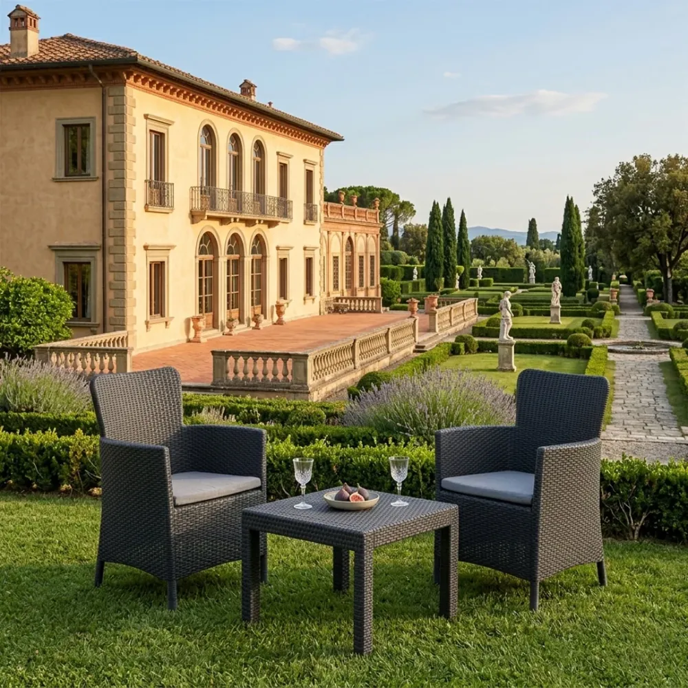 Set rattan Salvador Balcony Keter 3 pezzi polipropilene 2 poltrone tavolino