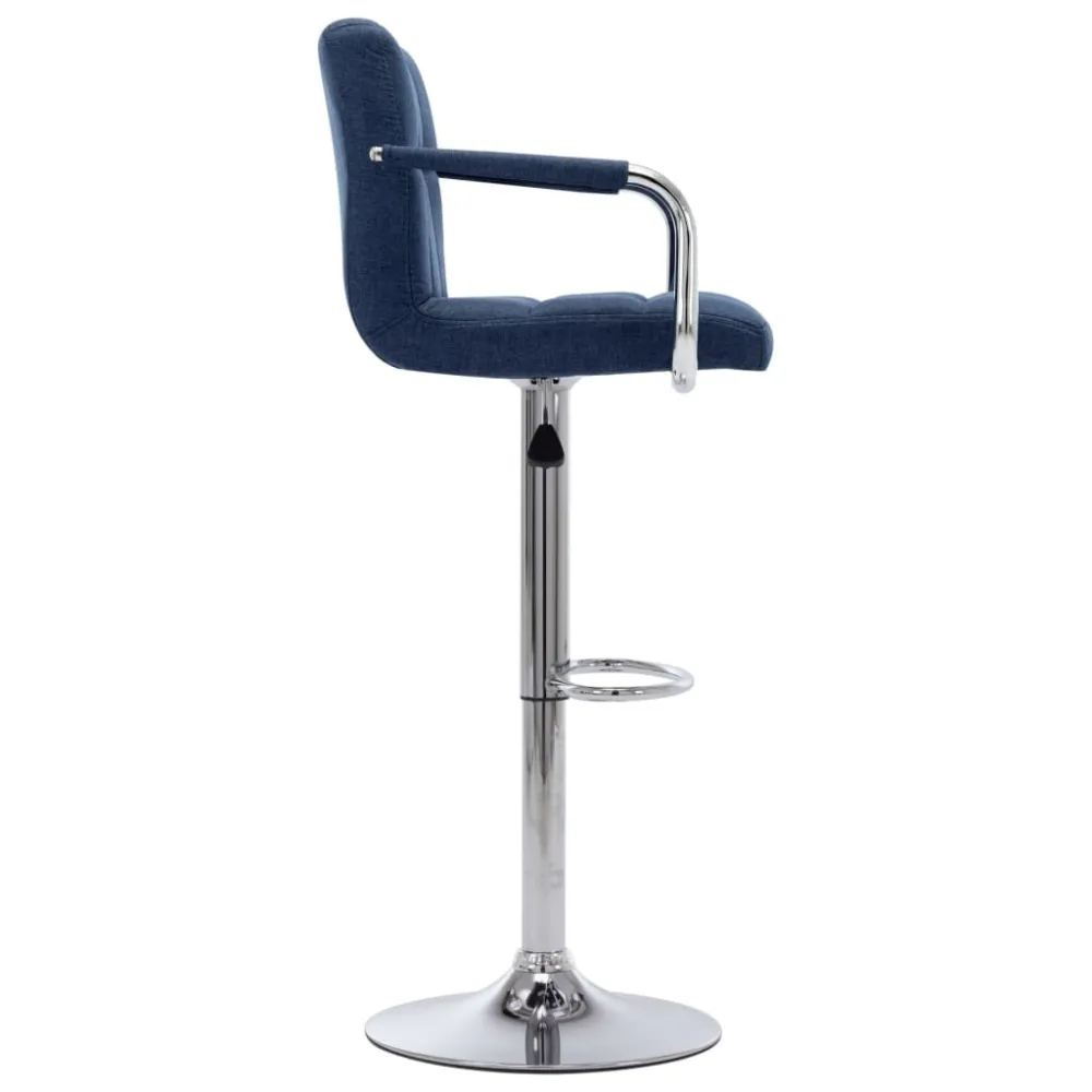Sedia da Bar Blu Tessuto