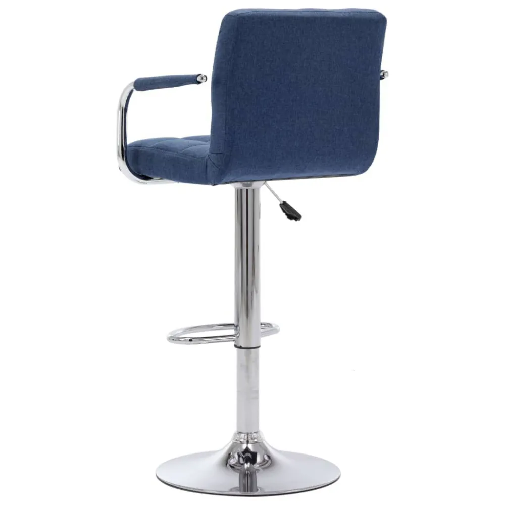 Sedia da Bar Blu Tessuto