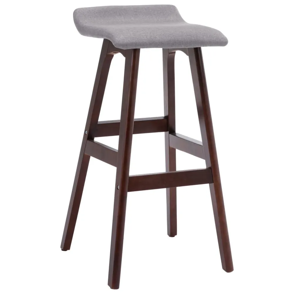 Sedia da Bar Grigio Chiaro Tessuto