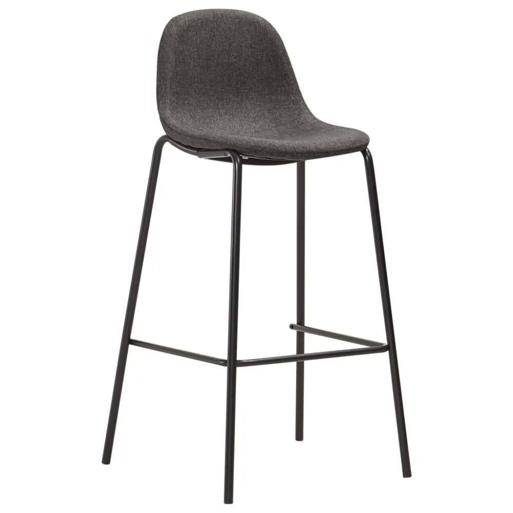 Sedie da Bar 2 pz Grigio Scuro Tessuto