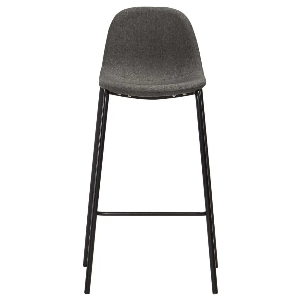 Sedie da Bar 2 pz Grigio Scuro Tessuto