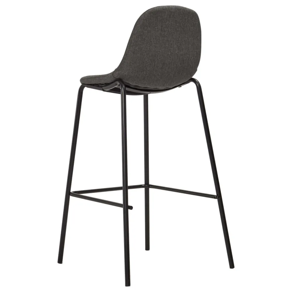 Sedie da Bar 2 pz Grigio Scuro Tessuto