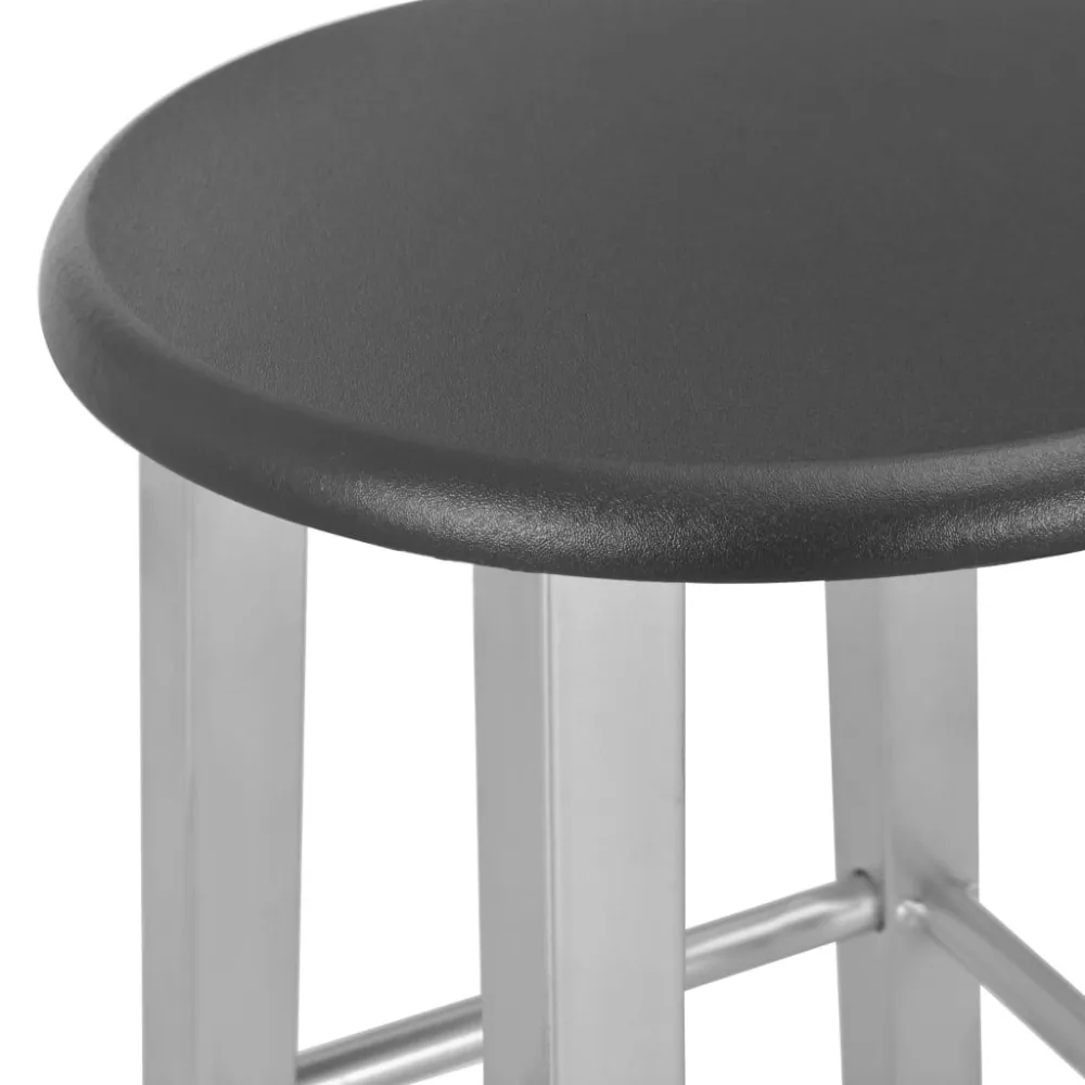 Sgabelli da Bar 2 pz Argento MDF