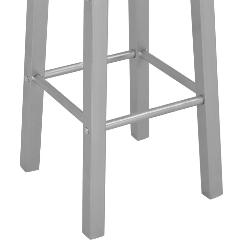 Sgabelli da Bar 2 pz Argento MDF