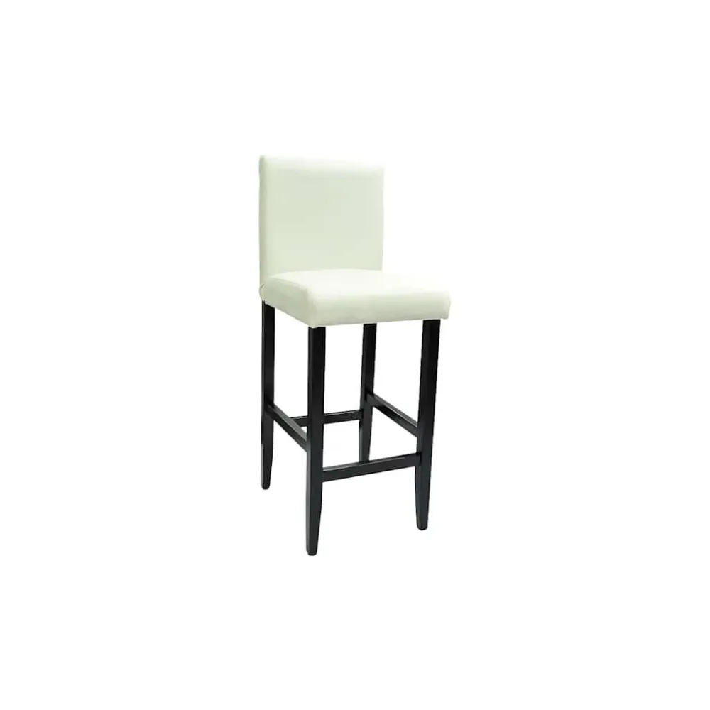 Sgabelli da Bar 4 pz Bianchi Similpelle