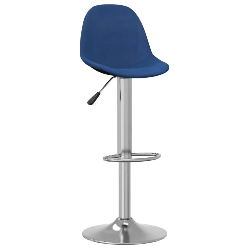 Sgabelli da Bar 2 pz Blu Tessuto