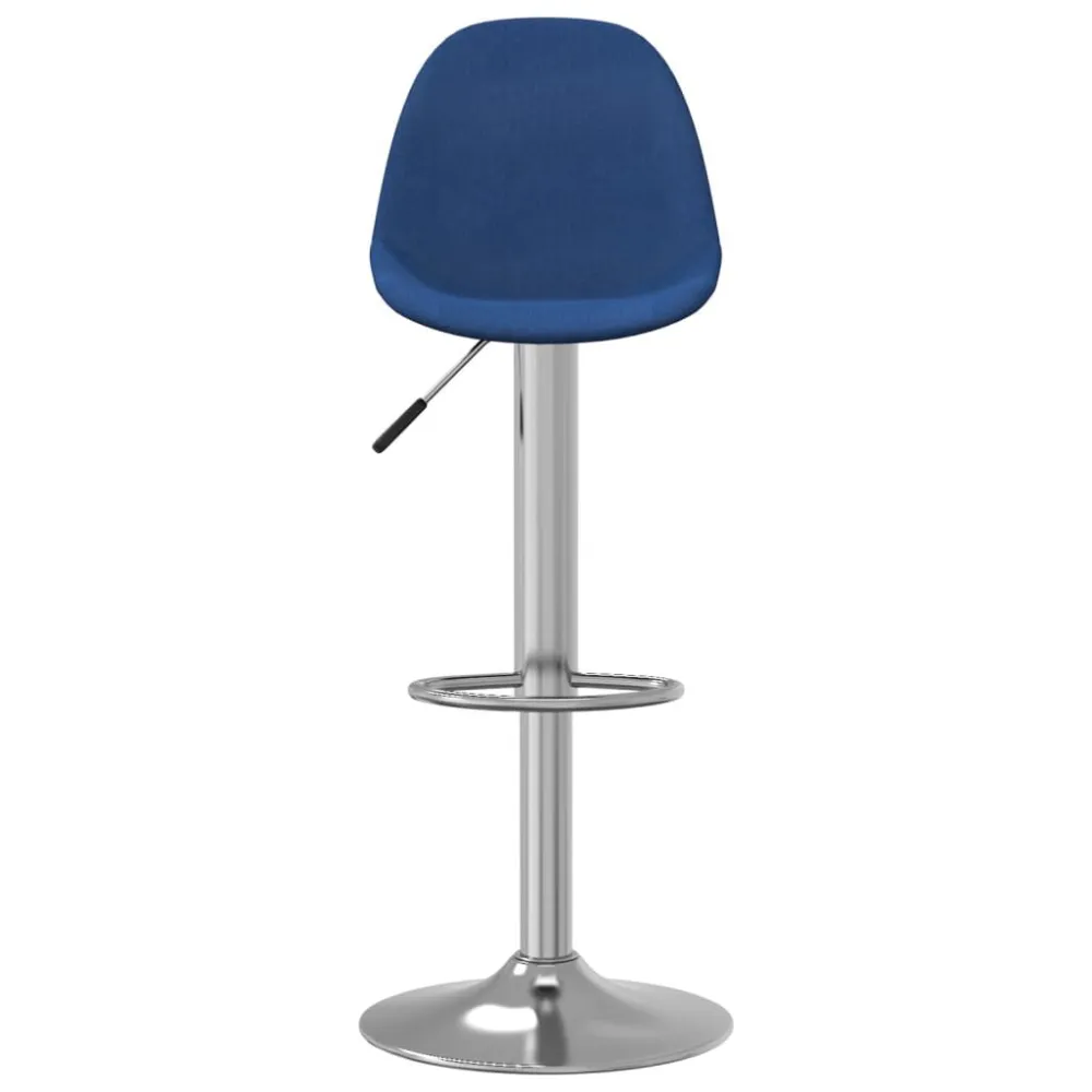 Sgabelli da Bar 2 pz Blu Tessuto