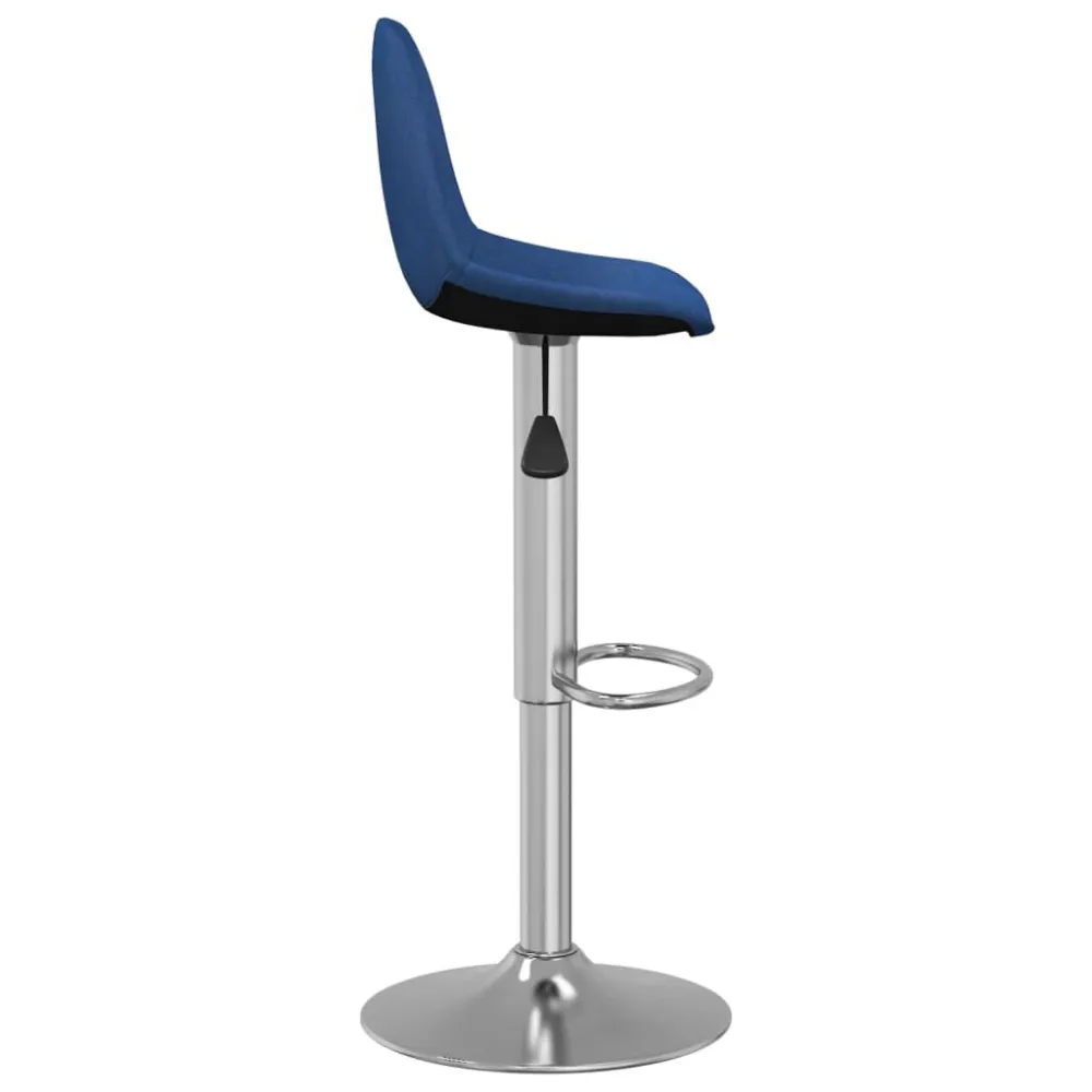 Sgabelli da Bar 2 pz Blu Tessuto