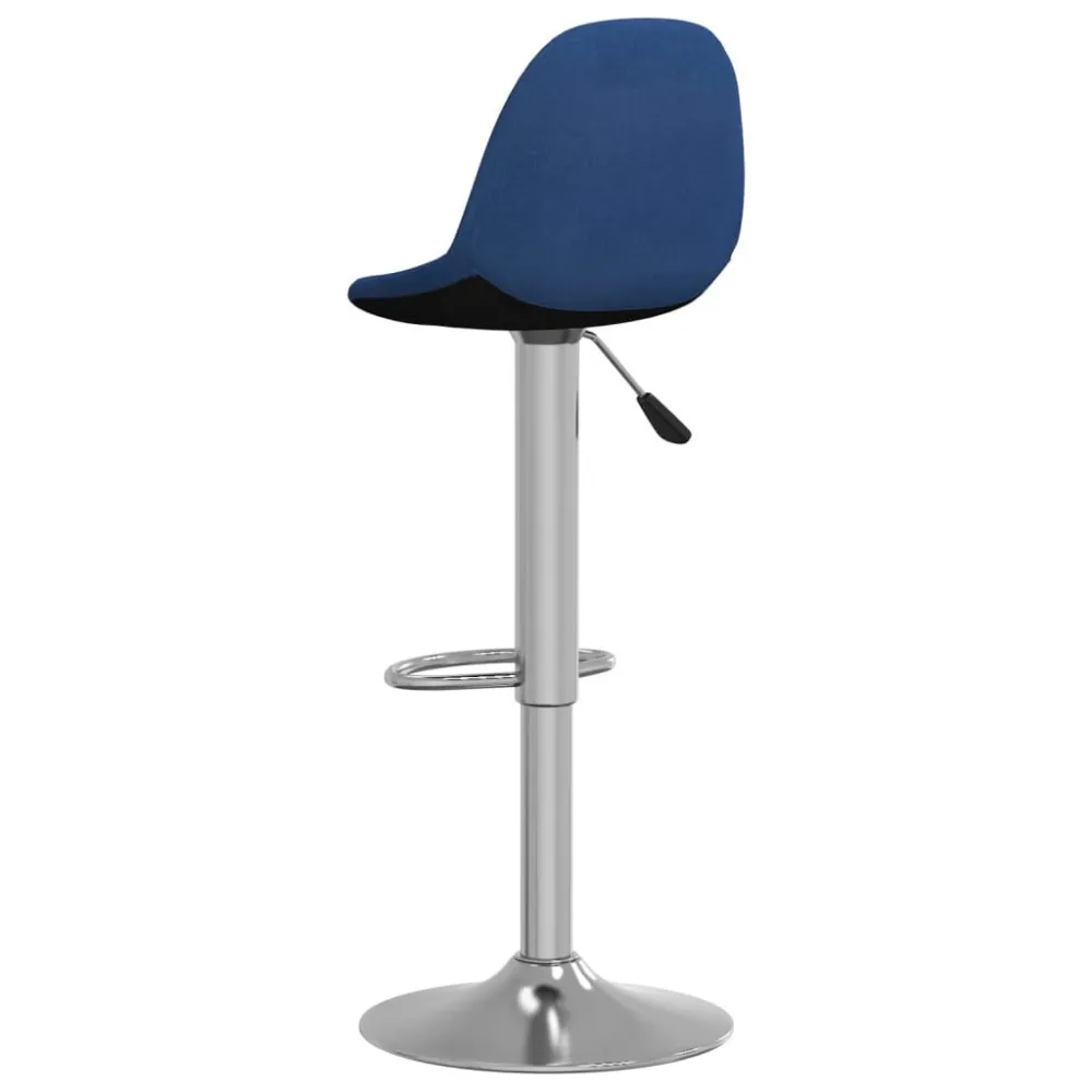 Sgabelli da Bar 2 pz Blu Tessuto