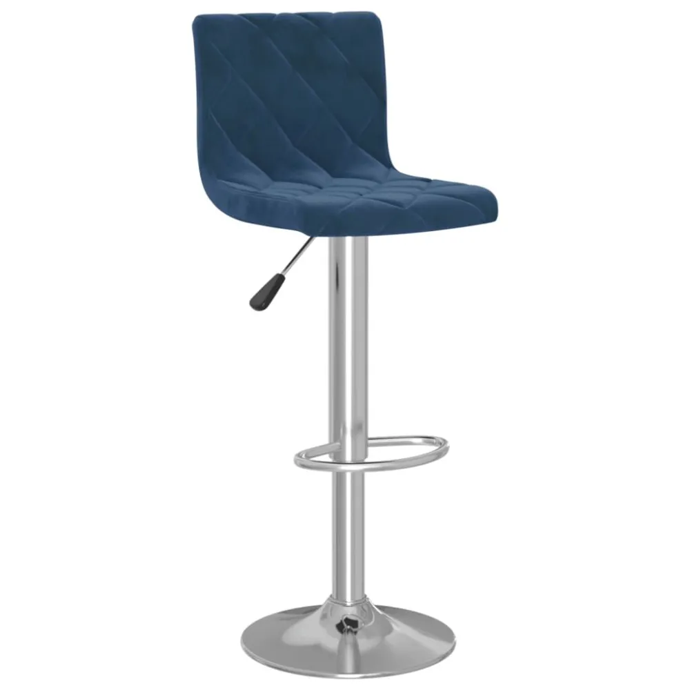 Sgabelli da Bar 2 pz Blu Velluto
