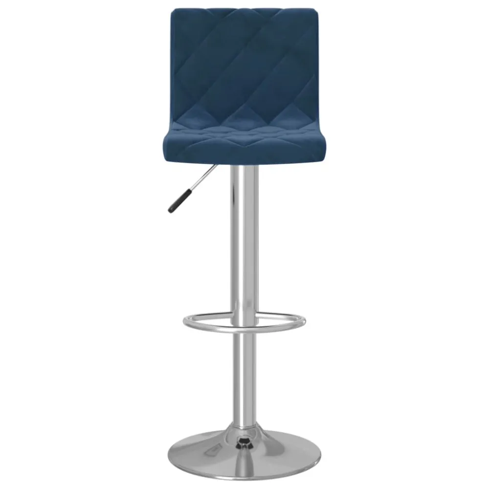 Sgabelli da Bar 2 pz Blu Velluto