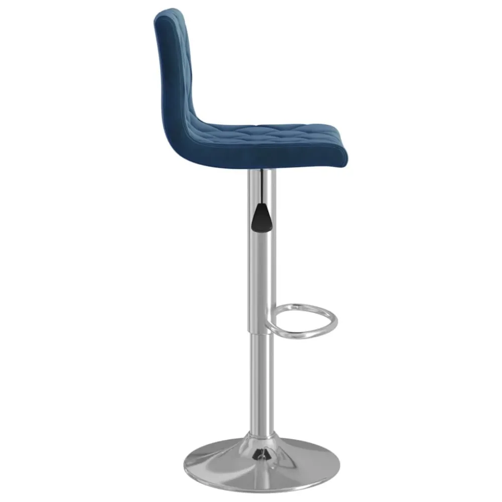 Sgabelli da Bar 2 pz Blu Velluto