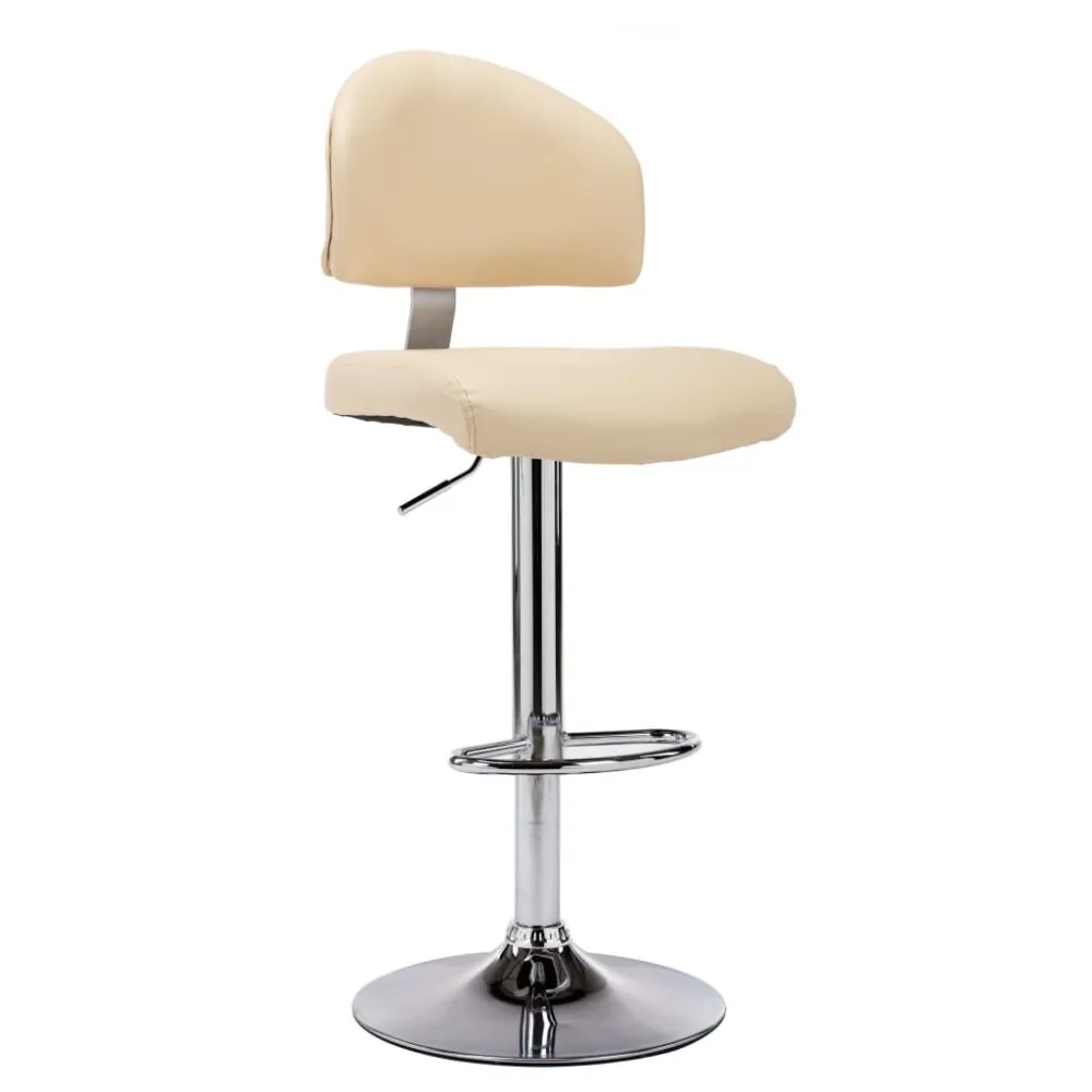 Sgabelli da Bar 2 pz Crema Similpelle