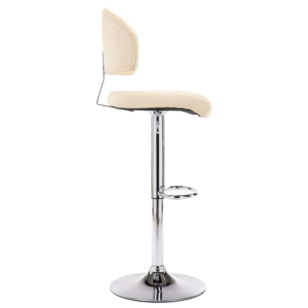 Sgabelli da Bar 2 pz Crema Similpelle