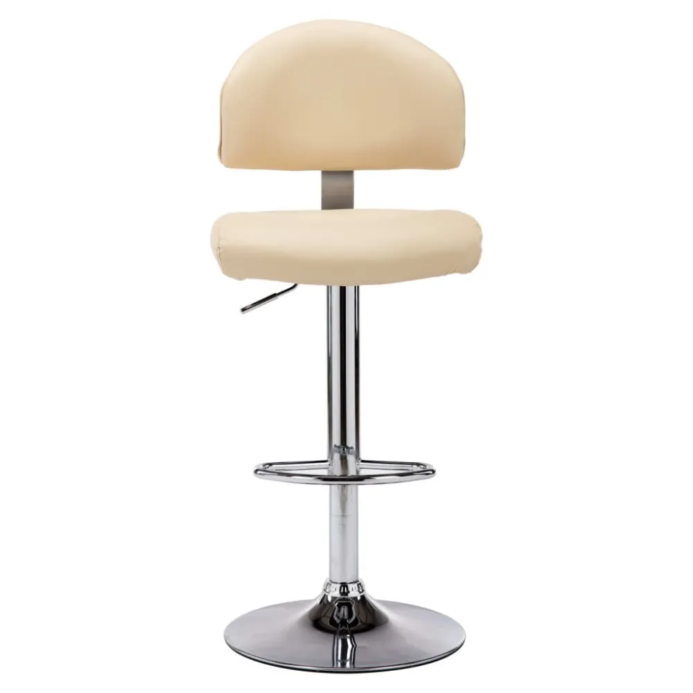 Sgabelli da Bar 2 pz Crema Similpelle