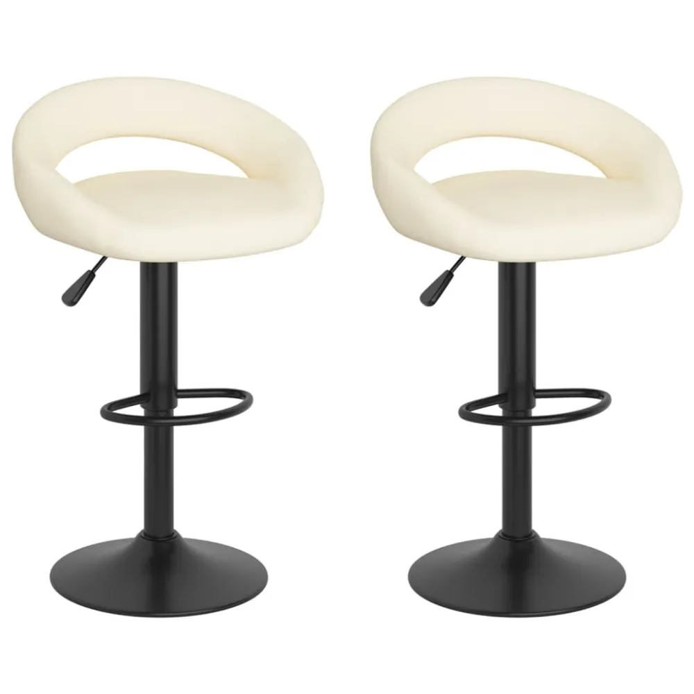 Sgabelli da Bar 2 pz Crema Velluto