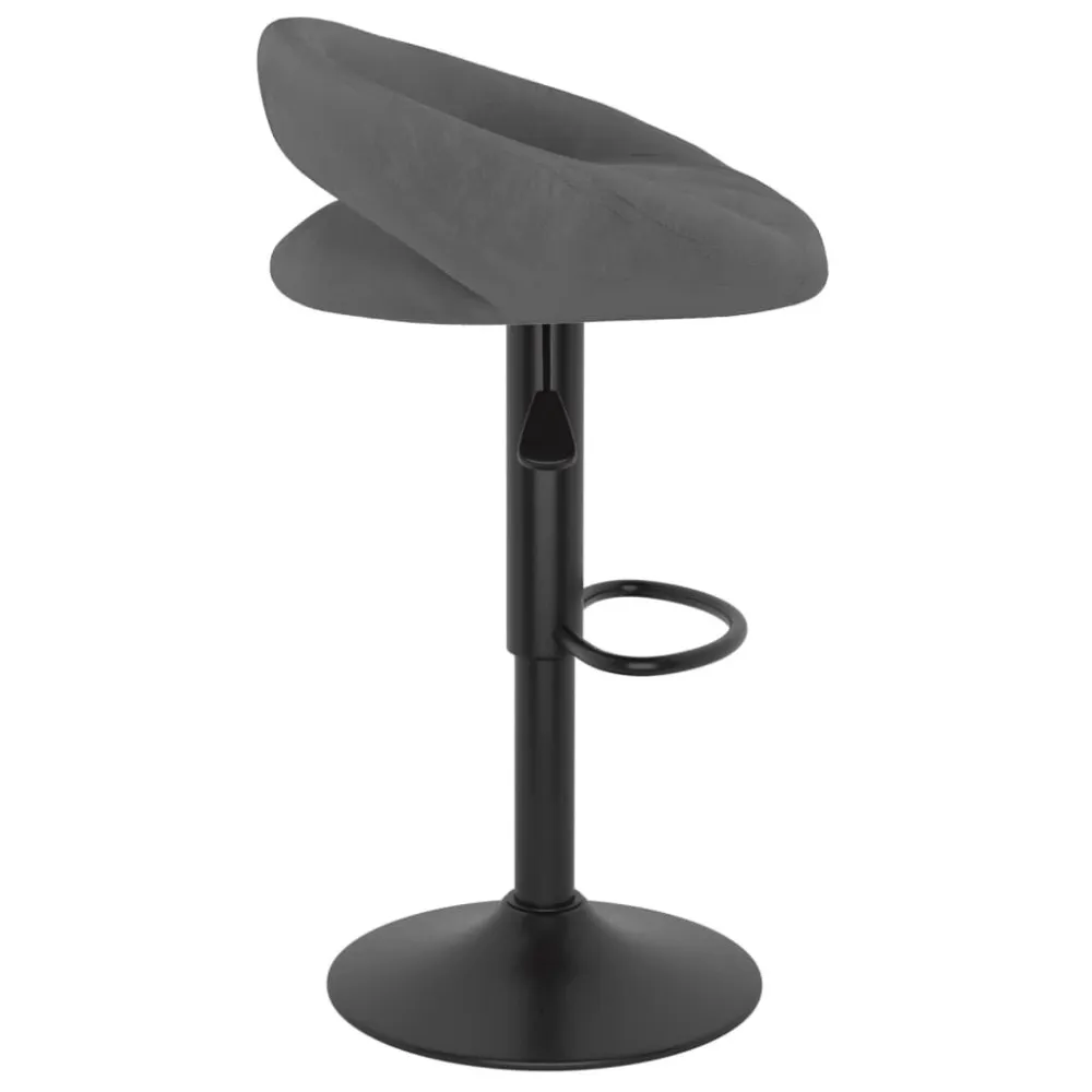 Sgabelli da Bar 2 pz Grigio Scuro Velluto