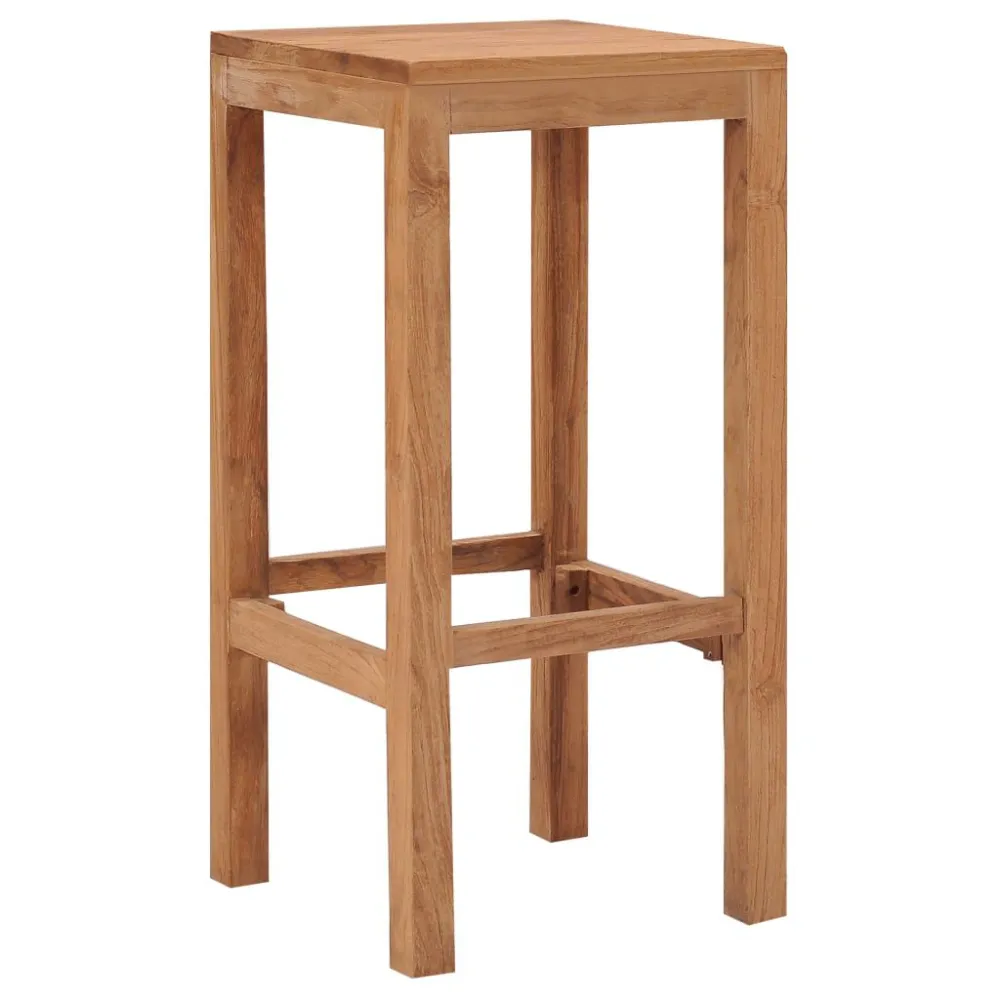 Sgabelli da Bar 2 pz Legno Massello di Teak