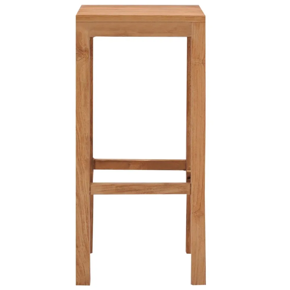 Sgabelli da Bar 2 pz Legno Massello di Teak