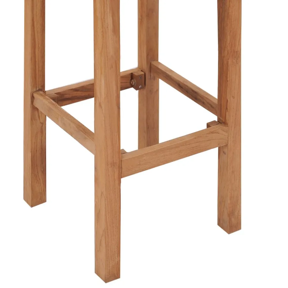 Sgabelli da Bar 2 pz Legno Massello di Teak
