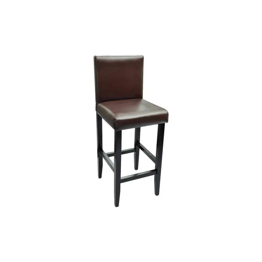 Sgabelli da Bar 2 pz Marrone Scuro Similpelle