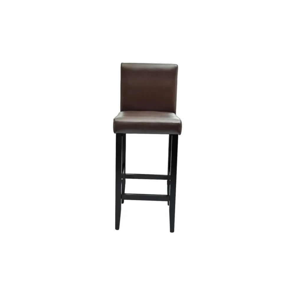 Sgabelli da Bar 2 pz Marrone Scuro Similpelle