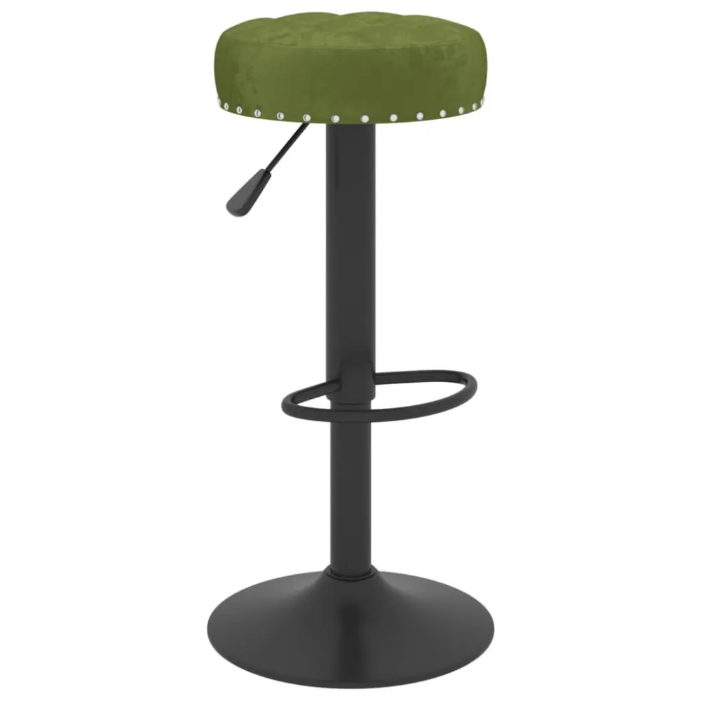 Sgabelli da Bar 2 pz Verde Chiaro Velluto