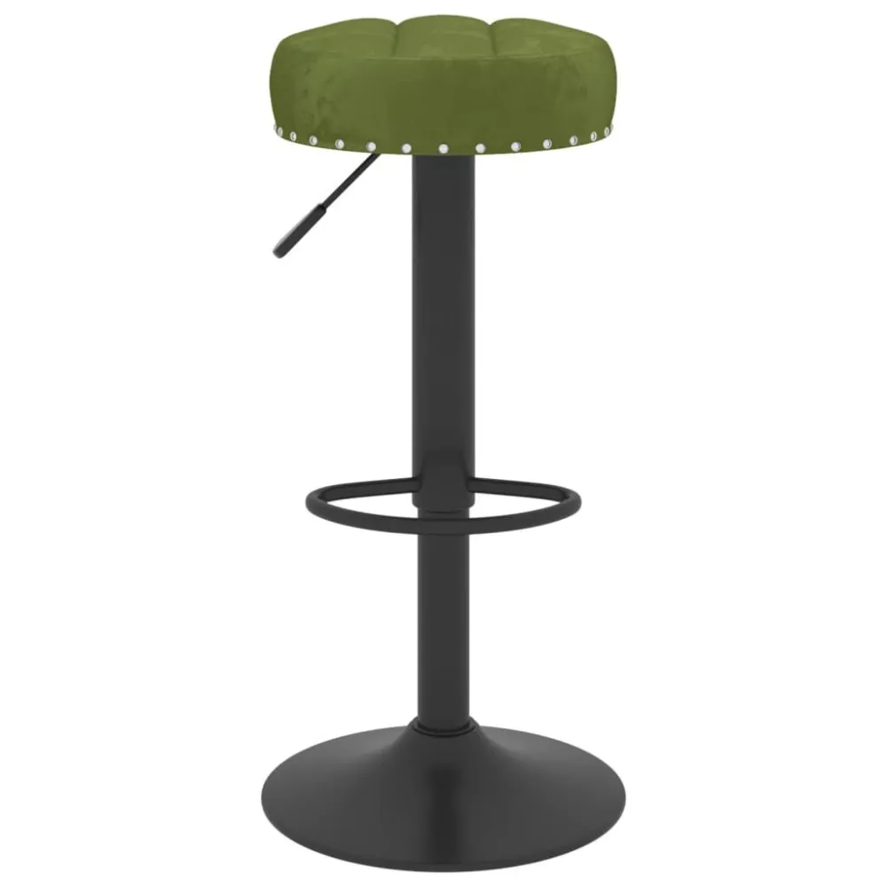 Sgabelli da Bar 2 pz Verde Chiaro Velluto