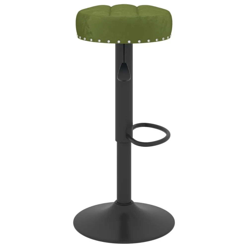 Sgabelli da Bar 2 pz Verde Chiaro Velluto