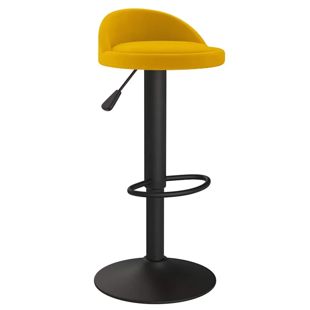 Sgabello da Bar Giallo Velluto
