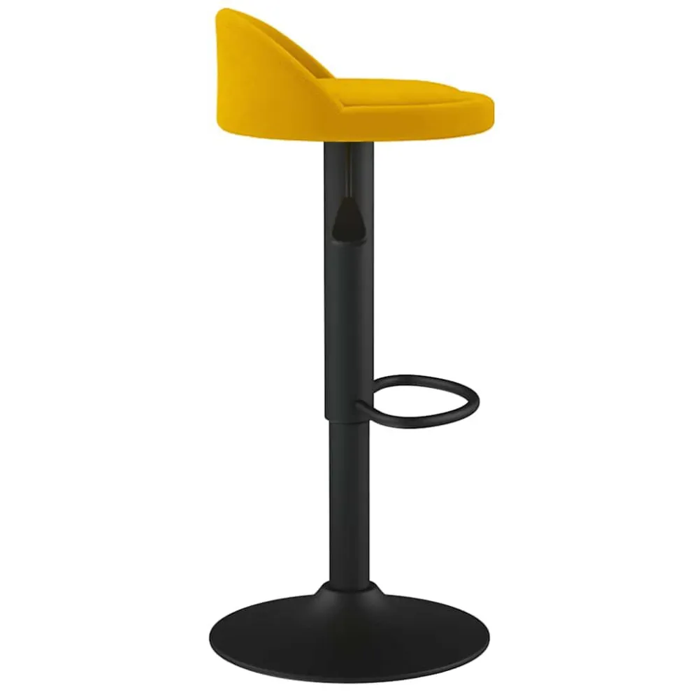 Sgabello da Bar Giallo Velluto