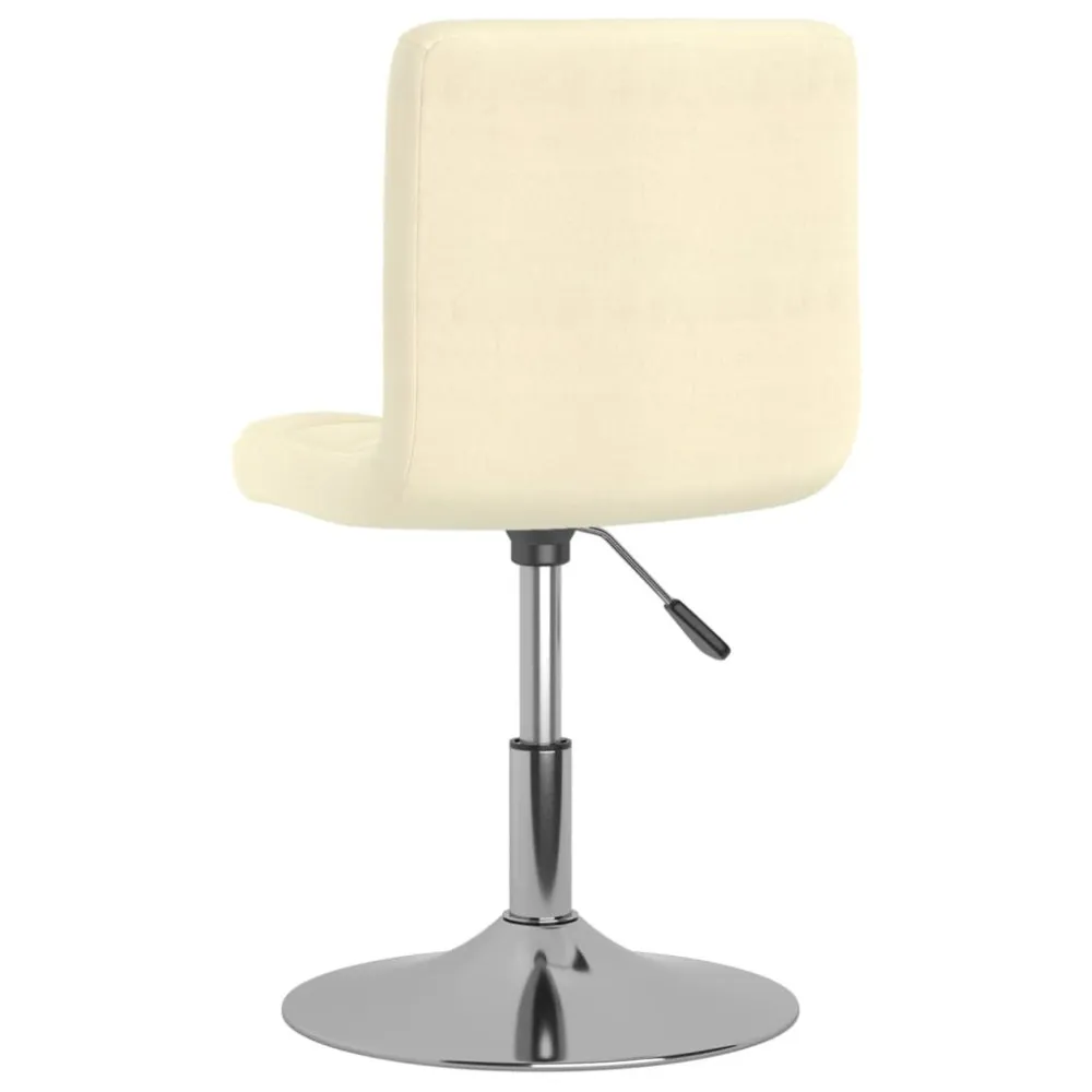 Sgabello da Bar Girevole Crema Tessuto