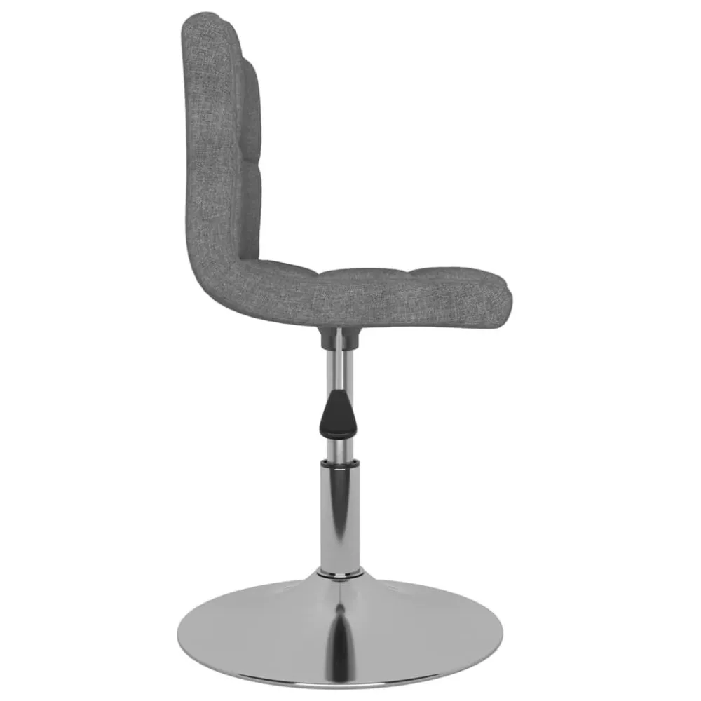 Sgabello da Bar Girevole Grigio Chiaro Tessuto