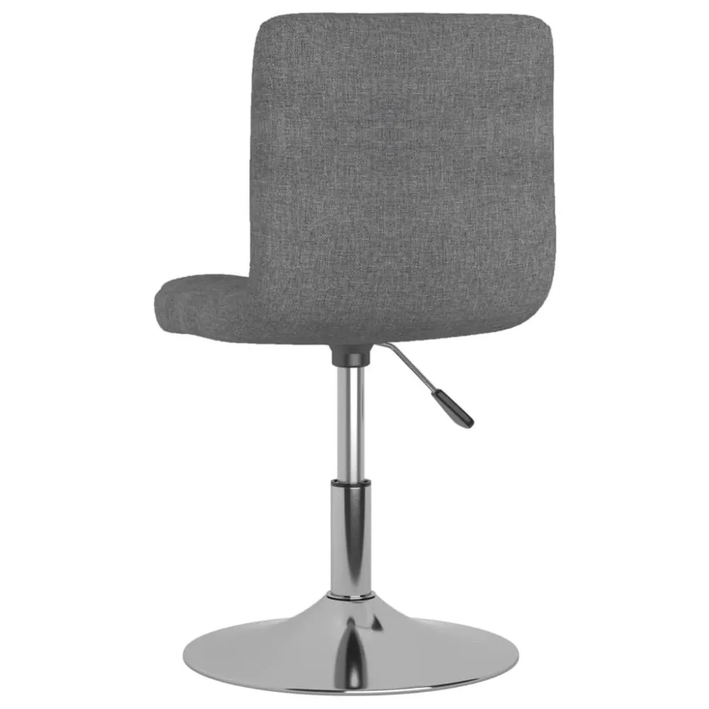 Sgabello da Bar Girevole Grigio Chiaro Tessuto