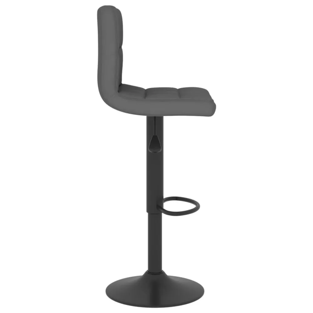 Sgabello da Bar Grigio Scuro Tessuto