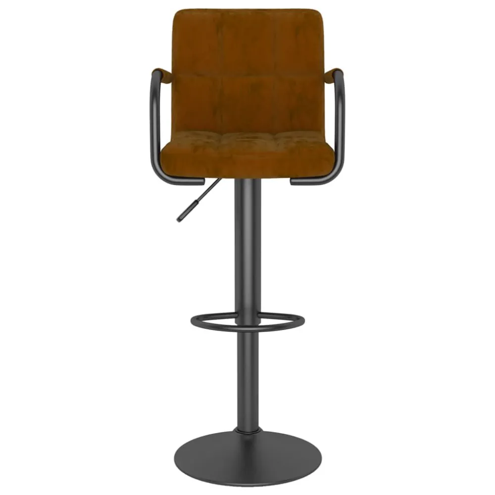 Sgabello da Bar Marrone Velluto