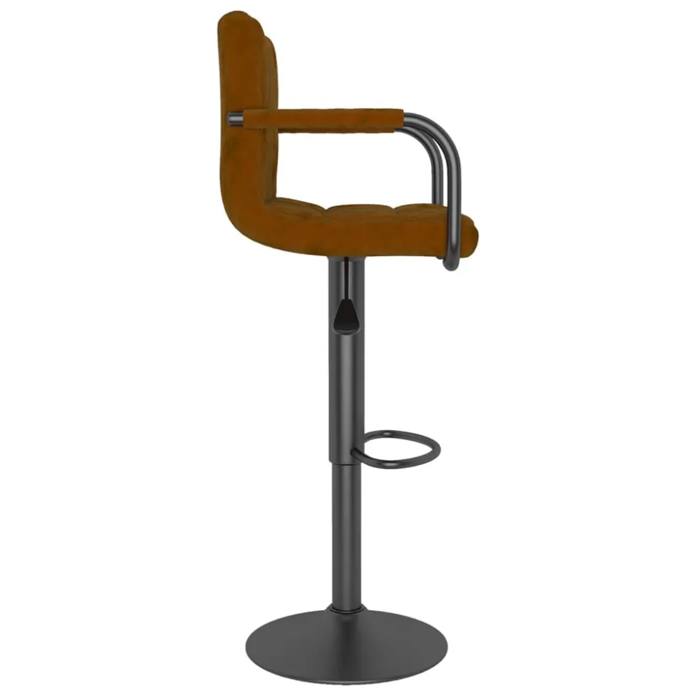 Sgabello da Bar Marrone Velluto