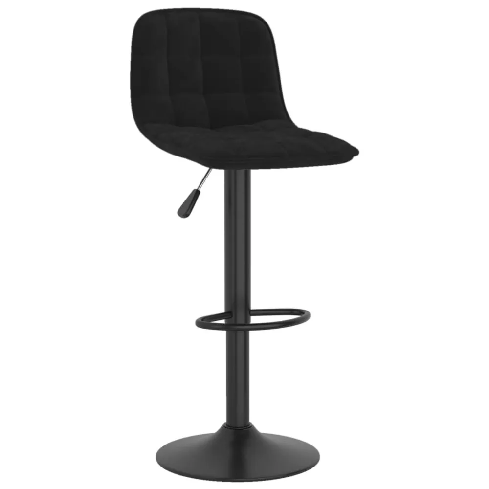Sgabello da Bar Nero Velluto