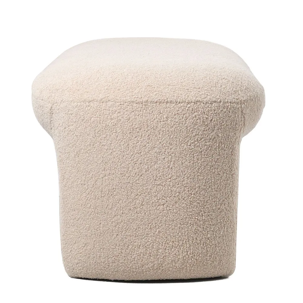 Panca di tendenza Armania L110cm Tessuto bouclette beige