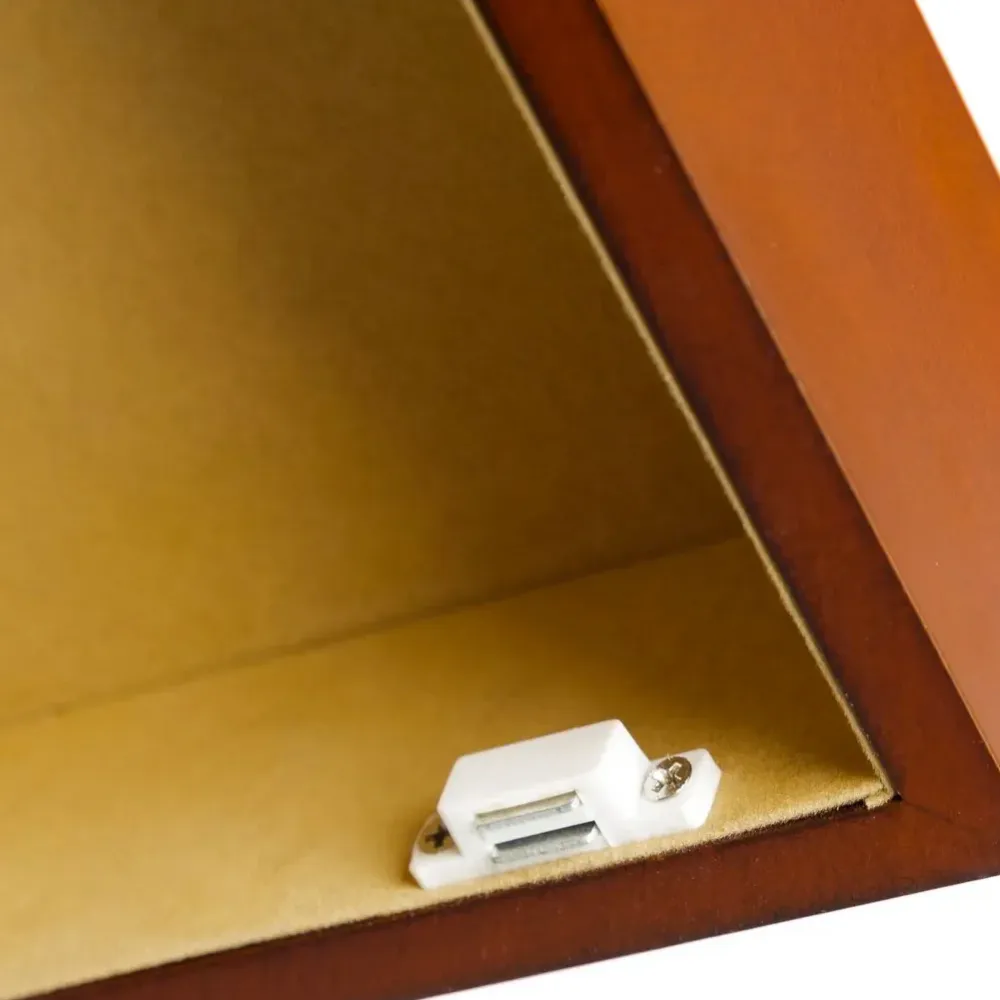 Cassetta Armadietto Portachiavi con Cornice Portafoto 6 Ganci Porta Chiavi Brown