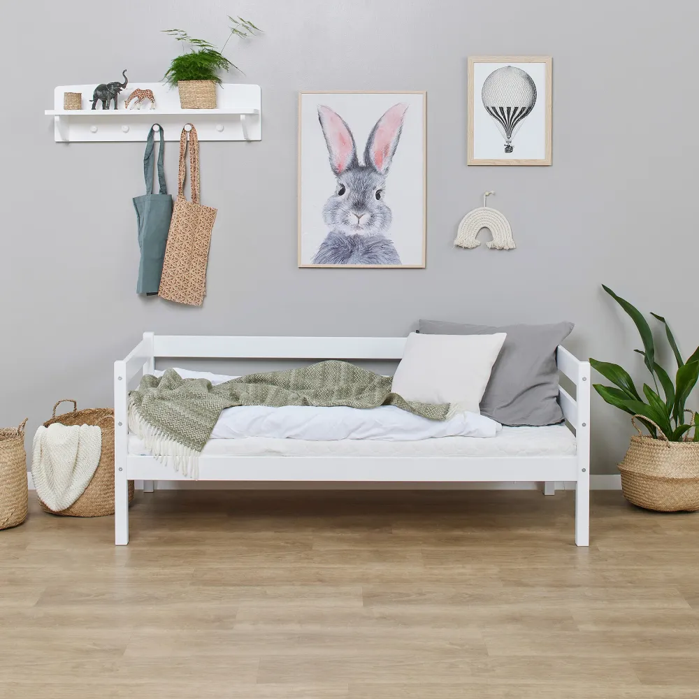 Cama juvenil 70x160 cm blanca Hoppekids ECO Comfort con 7 Tubi Alluminio