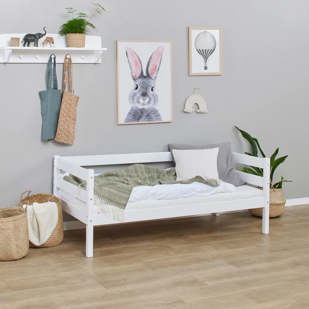 Cama juvenil 70x160 cm blanca Hoppekids ECO Comfort con 7 Tubi Alluminio