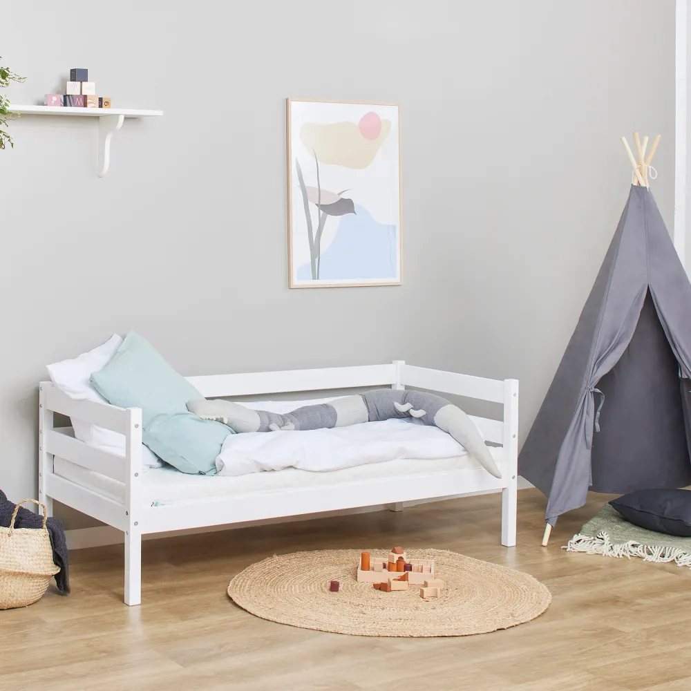 Cama juvenil 70x160 cm blanca Hoppekids ECO Comfort con 7 Tubi Alluminio