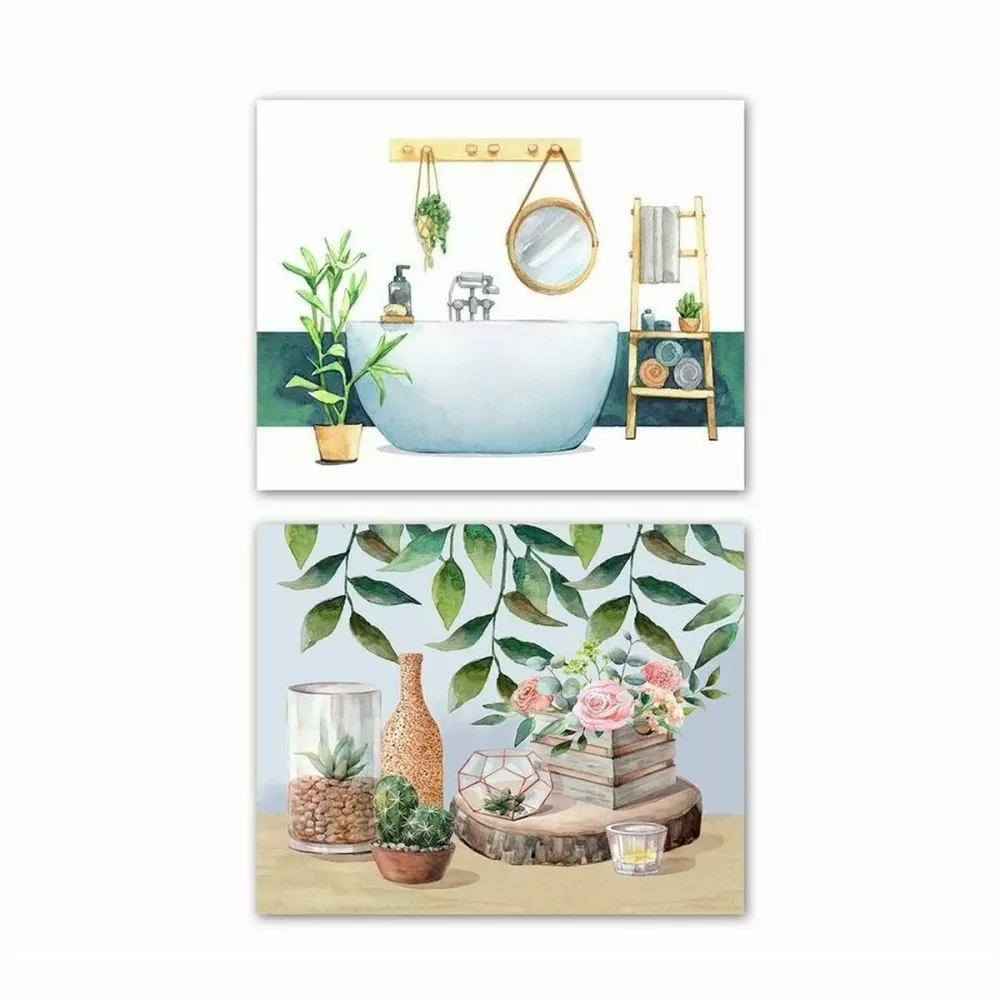 Cuscino per Divano Quadro DKD Home Decor Scandinavo (50 x 1,8 x 40 cm) (2 Unità)