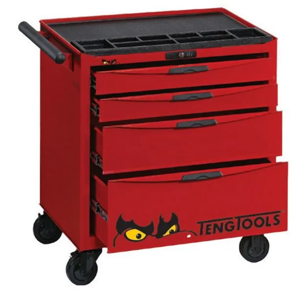 Teng Tools 26" PRO Armadietto basso 4 cassetti rosso TCW804N